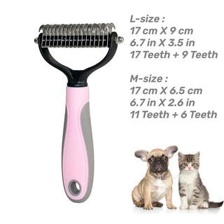  Dual-Sided Stainless Steel Pet Grooming Brush cashymart