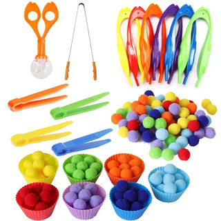  Rainbow Pompoms Sorting Game cashymart