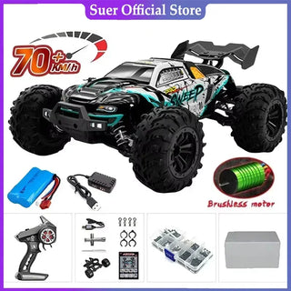  High-Speed 1:16 4WD LED Remote Control Off-Road Monster Truck cashymart