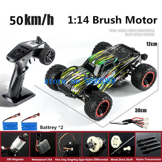  High-Speed 1:14 Brushless 4WD RC Drift Truck - 80KM/H Off-Road Adventure cashymart