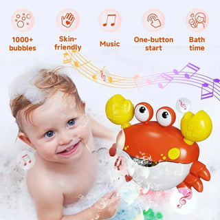  Bubble Machine Crab Frog Music Baby Shower Bath Toy cashymart