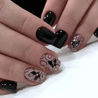  Vibrant Floral Fantasy Press-On Nails cashymart