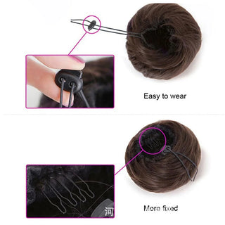  Adjustable Synthetic Hair Scrunchie Bun Extensions cashymart