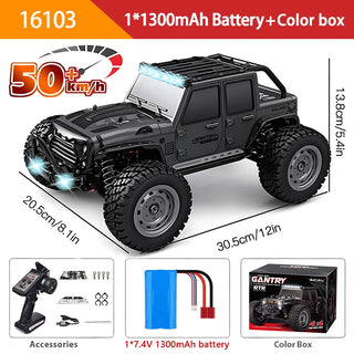  High-Speed 4WD Off-Road RC Monster Truck with LED Lights - 50KM/H cashymart