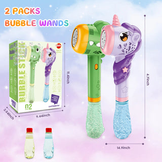  VATOS Auto Bubble Wands Maker Gun X2 with Light and Music cashymart