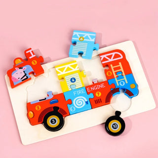  Educational Wooden 3D Car Puzzle cashymart