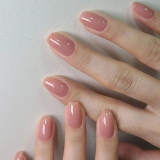 24pcs French Blue Pearl False Nails Set