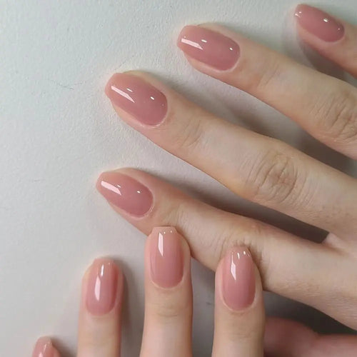 24pcs French Blue Pearl False Nails Set
