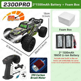  High-Speed 1:16 4WD RC Drift Monster Truck with LED Remote Control cashymart