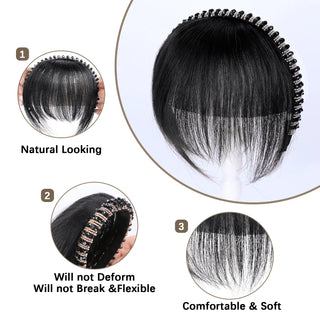  Real Human Hair Short Straight Bangs Extension cashymart