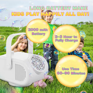  Bubble Machine Automatic Bubble Blower for Kids Outdoor Fun cashymart