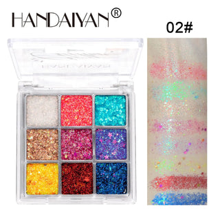  Mini 9-Color Glitter Eyeshadow Palette cashymart