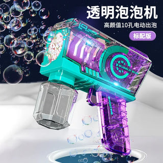  10-Hole Light-Up Bubble Gun cashymart