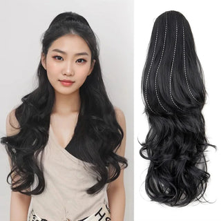 Synthetic 22 Inch Curly Ponytail Extensions