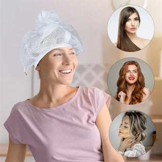 Drawstring Adjustable Net Plopping Cap for Fast Drying Hair