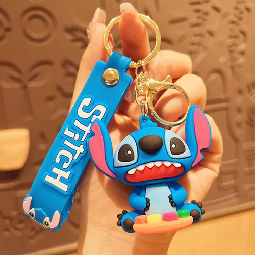 Anime Disney Keychain Mickey Minnie Lilo Stitch