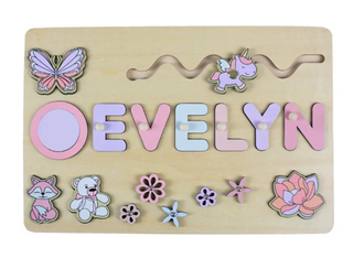  Puzzle Board Wooden Names cashymart