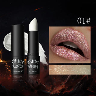  Waterproof Glitter Lipsticks Punk Style Nude Matte Cosmetic cashymart