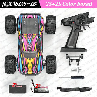  High-Speed Brushless 4WD RC Pickup - MJX 1/16 Off-Road Adventure cashymart