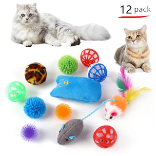  Interactive Foldable Cat Tunnel with Mouse Balls & Fish Toys cashymart