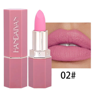  Rose Pink Nude Matte Velvet Lipstick Waterproof Beauty Makeup cashymart