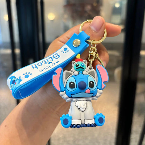 Anime Disney Keychain Mickey Minnie Lilo Stitch