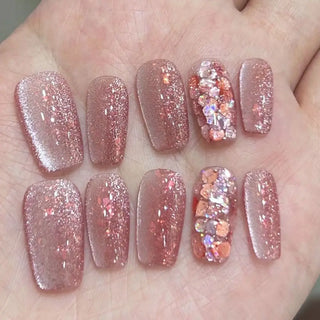  Glamourous Cat's Eye Press-On Nails cashymart