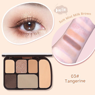 6 Color Earth Tone Eyeshadow Palette Waterproof cashymart