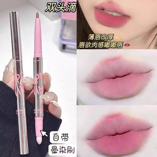  Nude Matte Lip Liner With Lip Brush Korean Natural Pink cashymart