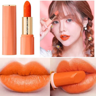  Orange Lipstick Waterproof Long Lasting Matte Velvet Tint cashymart