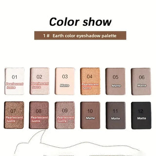  Cashymart Professional 12 Colors Eyeshadow Palette cashymart