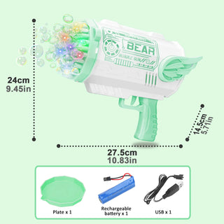  Rocket Bubble Gun with Light-Up cashymart