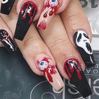  Chic Almond Halloween Press-On Nails cashymart