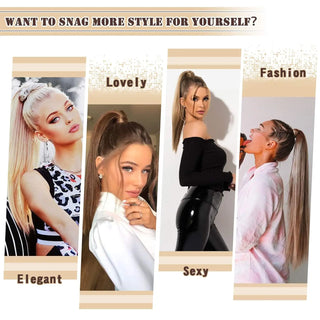 Synthetic Straight Long Ponytail Extensions
