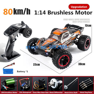  High-Speed 1:14 Metal RC Drift Car - Waterproof & All-Terrain Fun cashymart