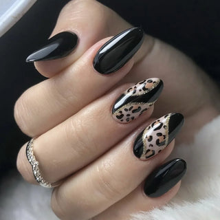 24 Pcs Matte Almond False Nails Set