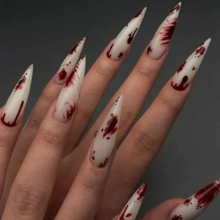  Bloodlust Glam: 24PCS Chilling Press-On Nails cashymart