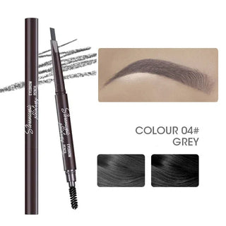  Natural Brown Waterproof Eyebrow Pencil With Brush For Precise Brows cashymart