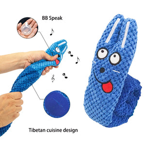  Interactive Plush Dog Puzzle Feeder Toy with Squeak and Sound cashymart