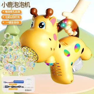  Bubble Machine Outdoor Hand Pushed Electric Toy Gift cashymart