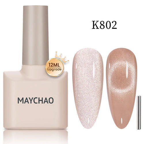 Maychao 12ml Cat Eye Gel Nail Polish Rainbow Effect