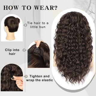  Synthetic Drawstring Ponytail Extension 18 Inch Afro Curly Fluffy Hairpiece cashymart