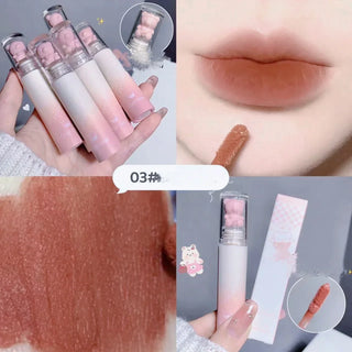  Cute Bear Matte Muse Lip Mud Long Lasting Lipgloss Velvet Mist cashymart