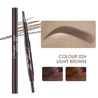  Natural Brown Waterproof Eyebrow Pencil With Brush For Precise Brows cashymart