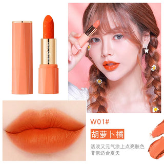  Orange Lipstick Waterproof Long Lasting Matte Velvet Tint cashymart