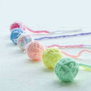  Colorful Yarn Cat Balls with Bells cashymart