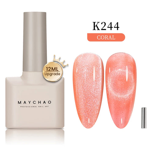 Maychao 12ml Cat Eye Gel Nail Polish Rainbow Effect