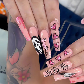  Glamorous Pink Pumpkin Stiletto Nails cashymart