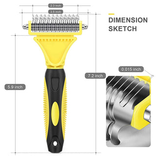  Dual-Sided Stainless Steel Pet Grooming Brush cashymart