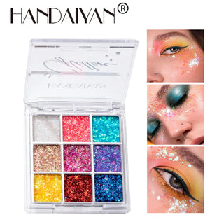 Mini 9-Color Glitter Eyeshadow Palette cashymart